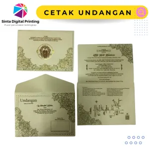 Cetak Undangan Pernikahan Nikah Khitan Custom Desain dan Ukuran