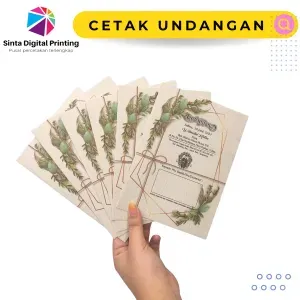 Cetak Undangan Pernikahan Nikah Khitan Custom Desain dan Ukuran