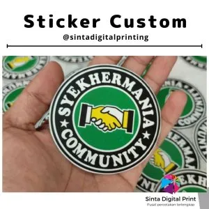 Stiker Label Produk Custom + Cutting Permeter dan A3+