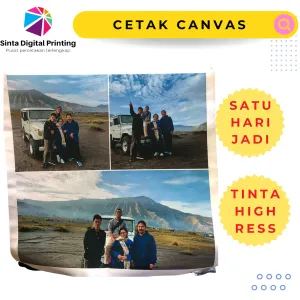Cetak Lukisan Print Foto Bahan Canvas Meteran Custom Desain & Ukuran