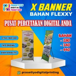 Cetak X-Banner 60x160 Bisa Custom Dan Design
