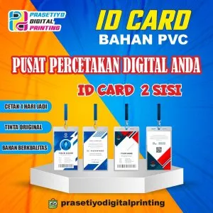 Cetak ID Card PVC 2 sisi Murah Bisa Custom Desain Dan Size