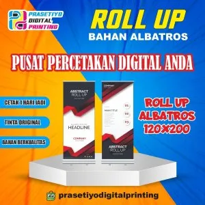 Cetak Roll up Banner Albatros Size 120x200 Bisa Custom Desain