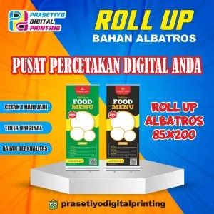 Cetak Roll up Banner Albatros Size 85x200 Bisa Custom Desain