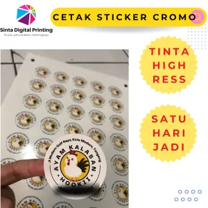 Cetak Sticker Cromo Label Kemasan Produk