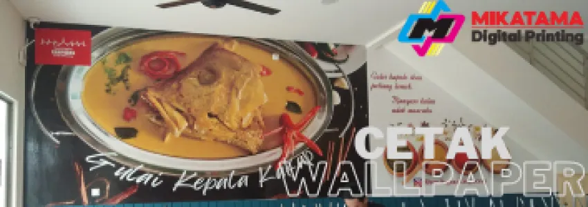 Cetak Wallpaper Bahan Stiker Ritrama Vinyl Custom