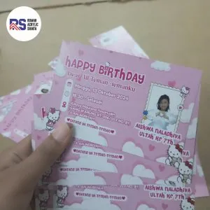 Kartu Undangan Ulang Tahun Anak Custom