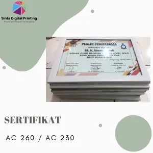 Cetak Piagam / Sertifikat Penghargaan Custom