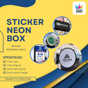 Cetak Sticker Neon Box Bahan Ritrama Bisa Custom Desain Dan Ukuran